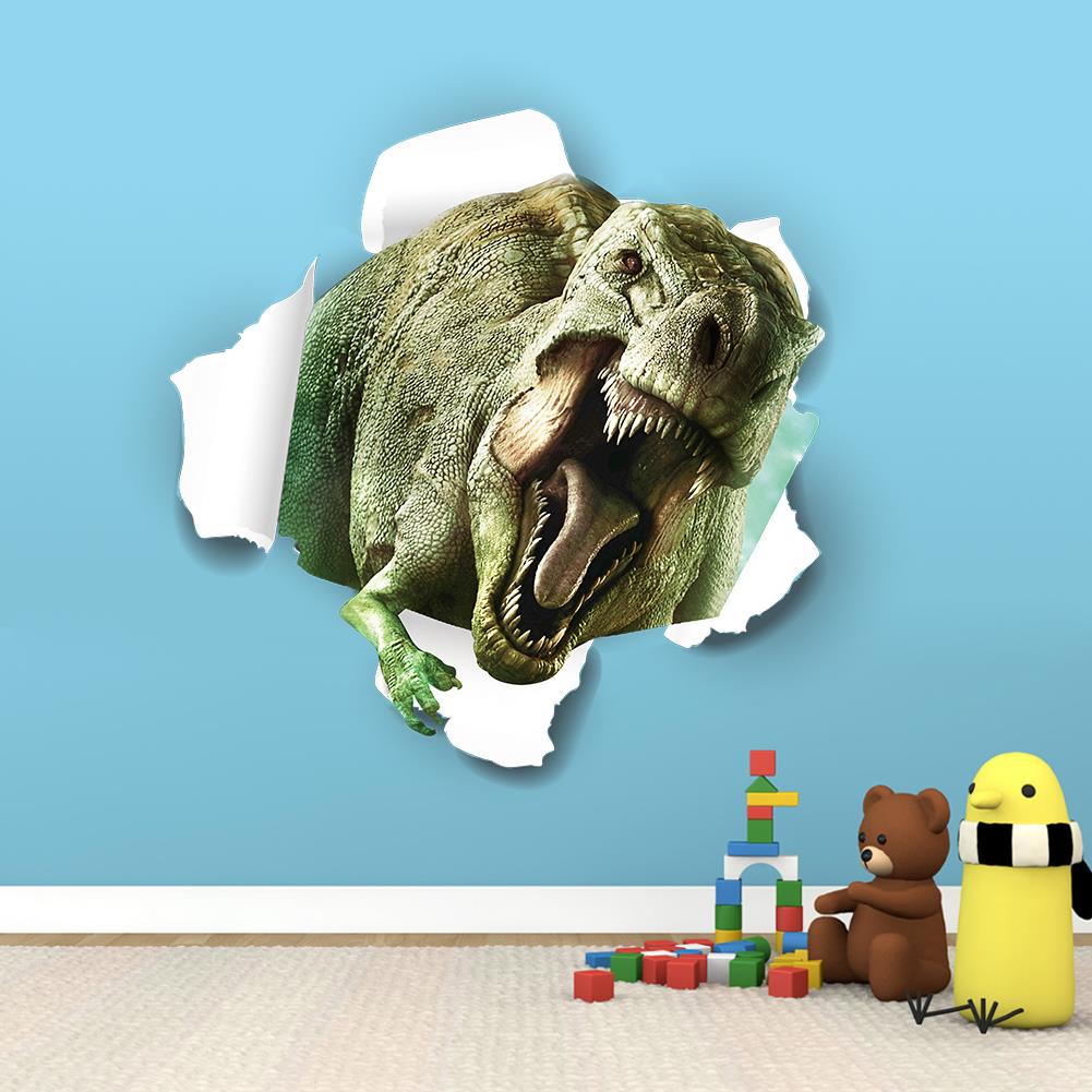 3d Fantastic Dinosaur Wall Stickers For Kids Rooms Removable Cartoon