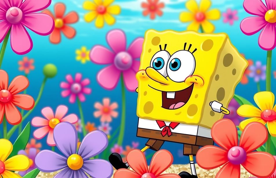 Spongebob Flower Background