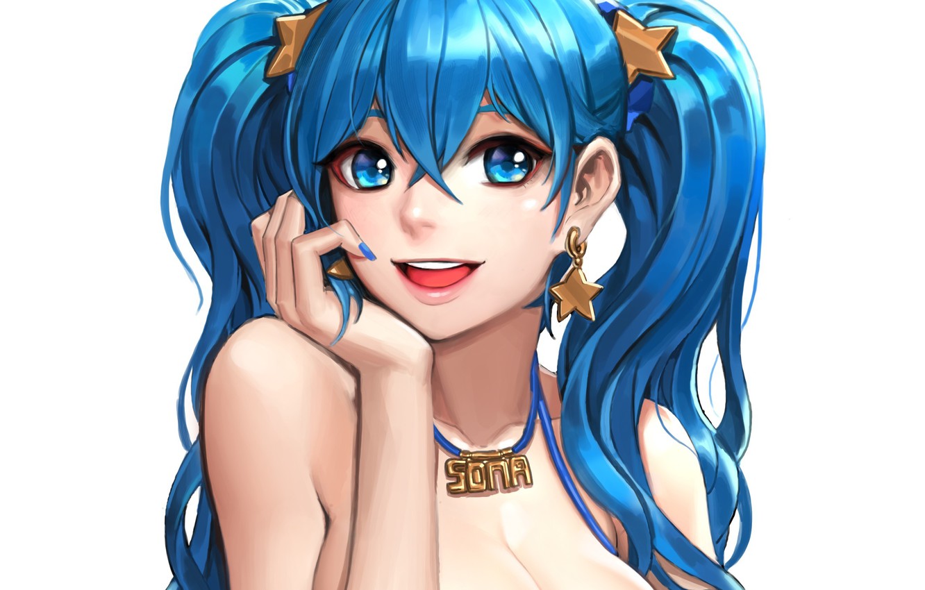 Wallpaper Girl Art White Background League Of Legends Tails