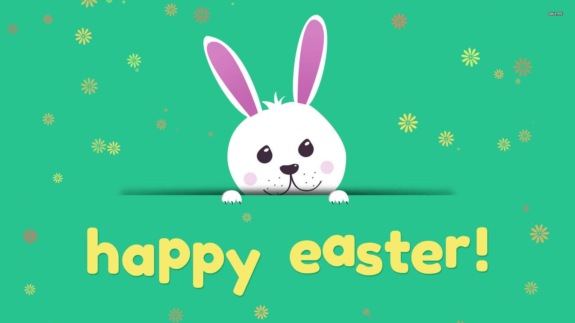 Happy And Cute Easter Bunny Wallpaper