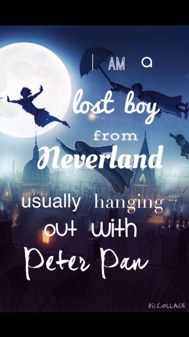 Lost Boy  RuthB Peter Pan Frases Disney Fondos de Pantalla