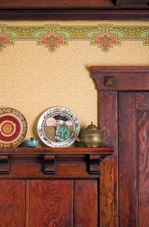  Arcadia border tops a frieze in a classic Arts Crafts arrangement