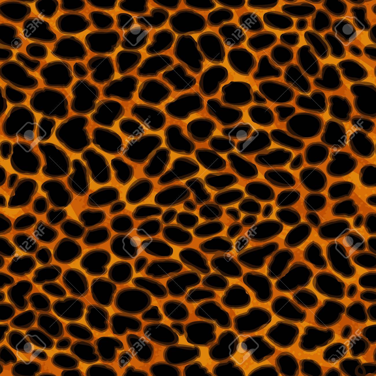 Seamless Leopard Ocelot Or Wild Cat Fur Pattern Print Animal