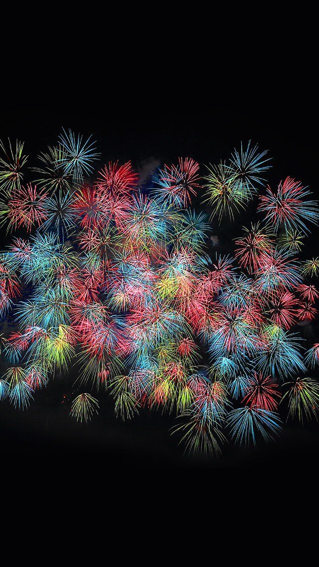 Fireworks Art Dark Wallpaper iPhone Plus