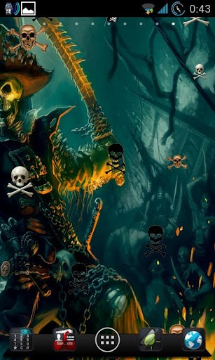 Put On Your Desktop Android With This Live Wallpaper Of Pirate Skull