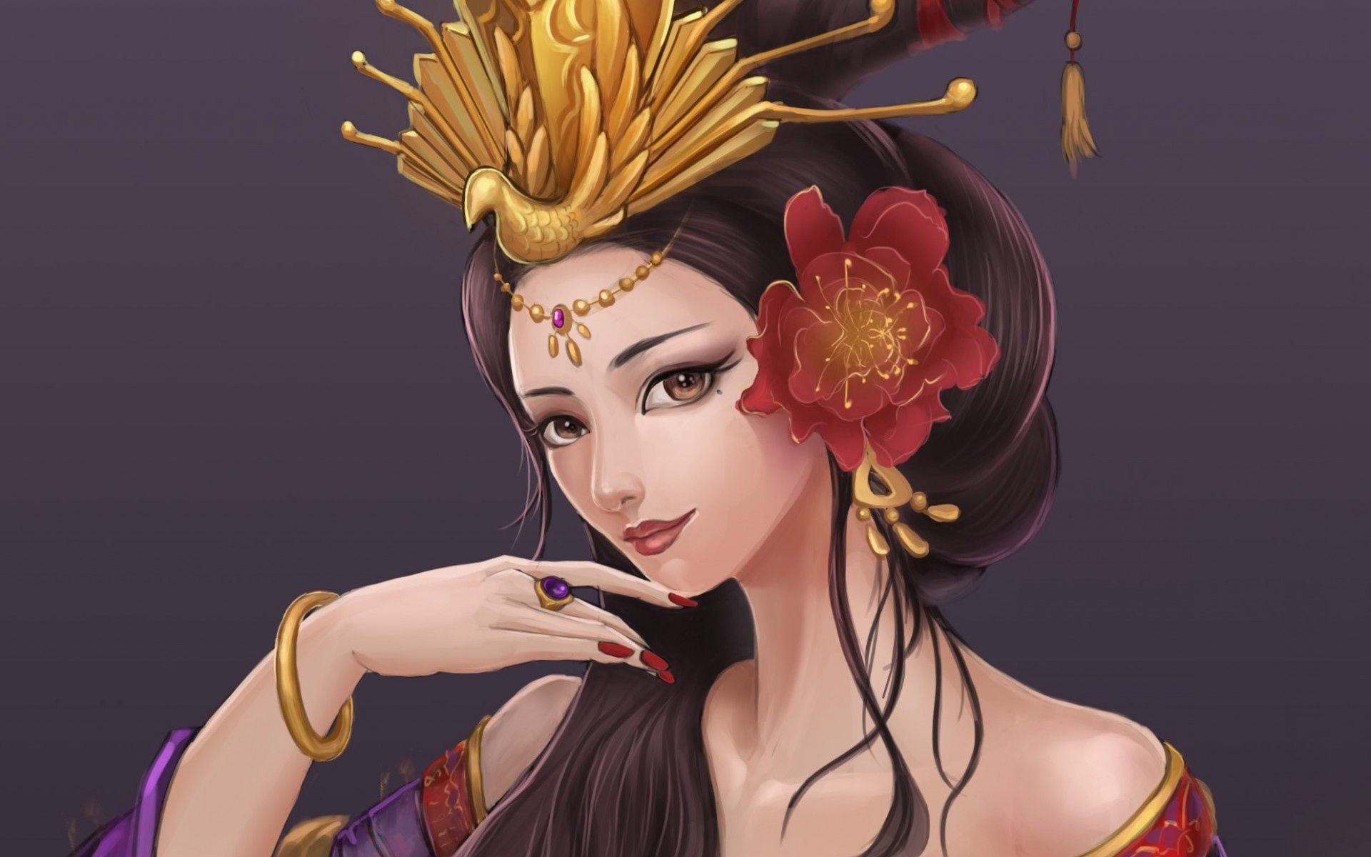 Splendid Geisha Wallpaper