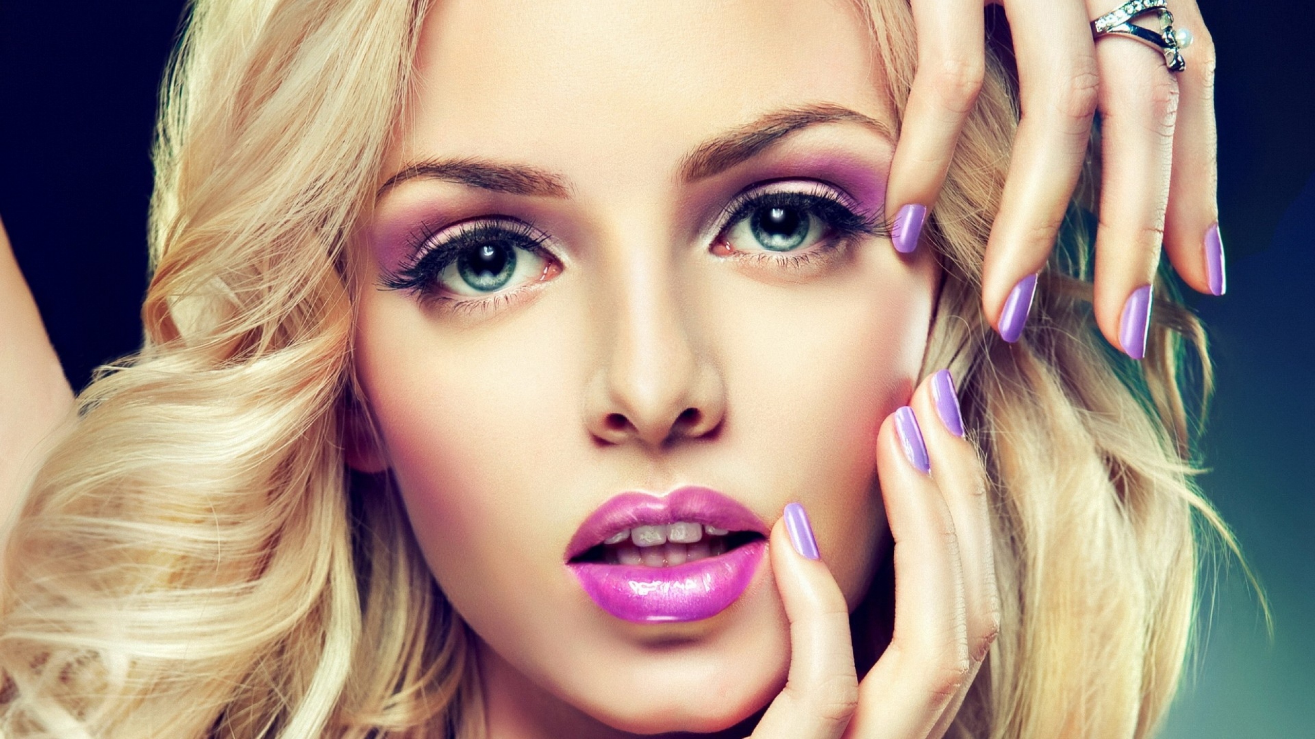 Wallpaper Model Face Manicure Make Up Mac Imac