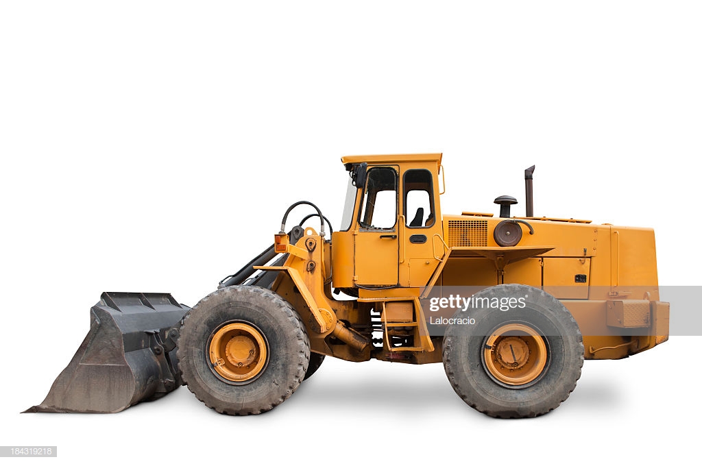 Isolated Yellow Excavator On White Background Stock Photo Getty