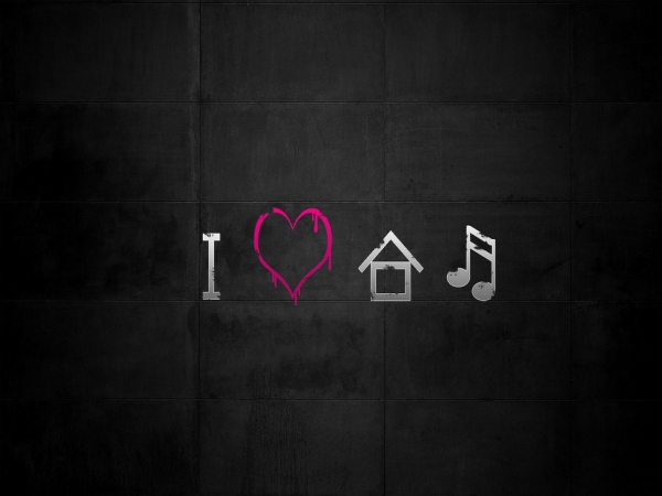 Love House Music Vector Wallpaper