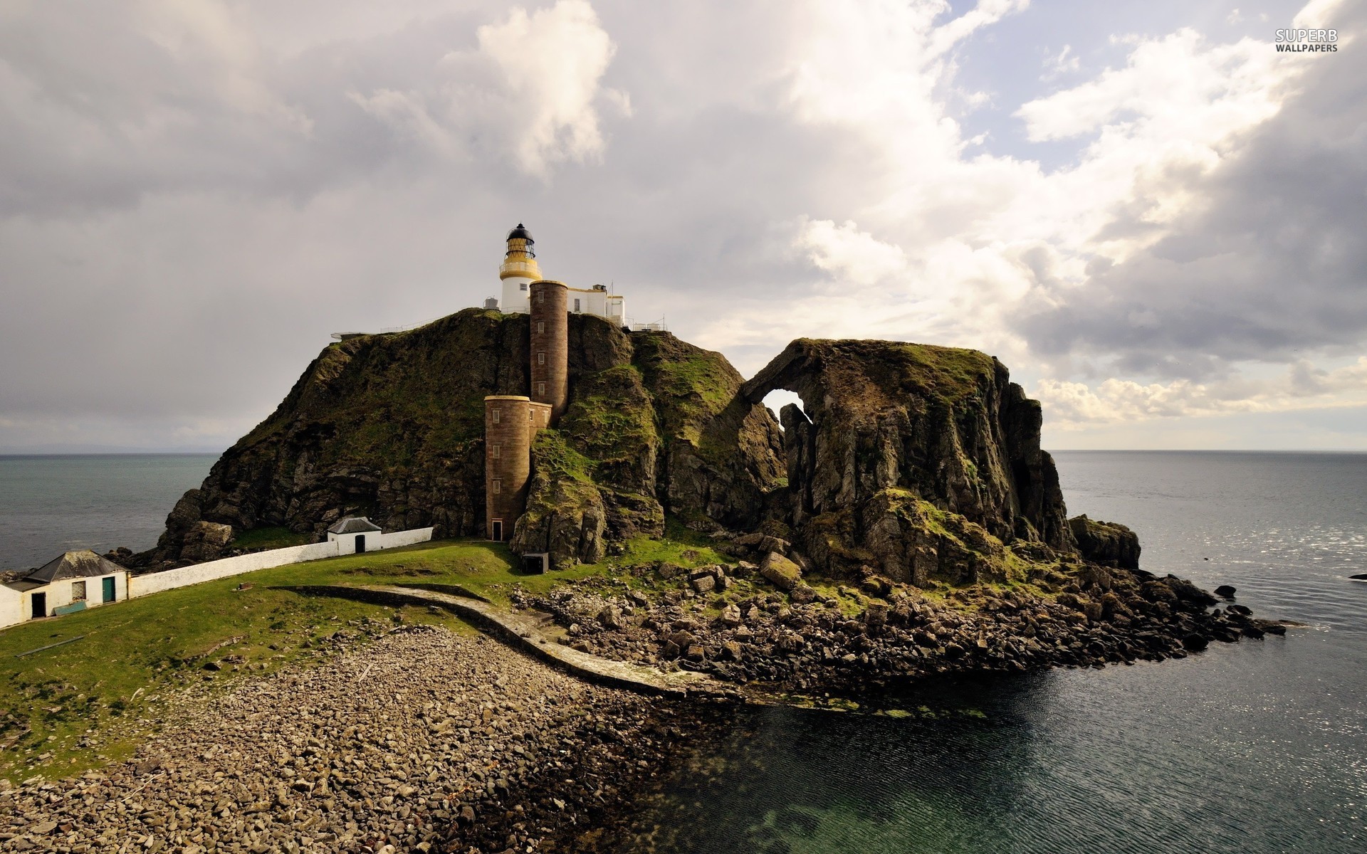 Sanda Island Scotland Wallpaper Stock Photos