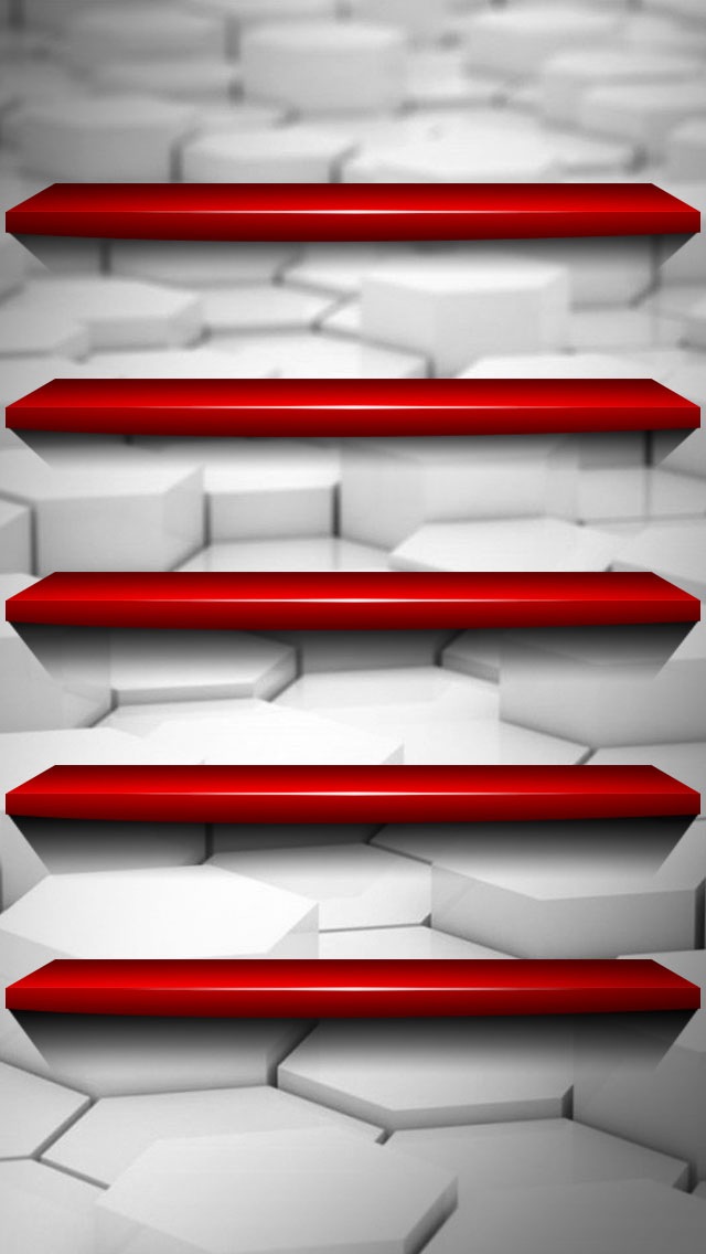 Red Shelves iPhone Wallpaper Top