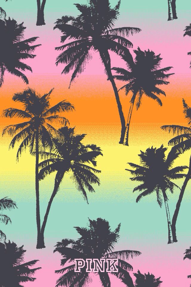Palm Trees Pink Summer iPhone Wallpaper Background