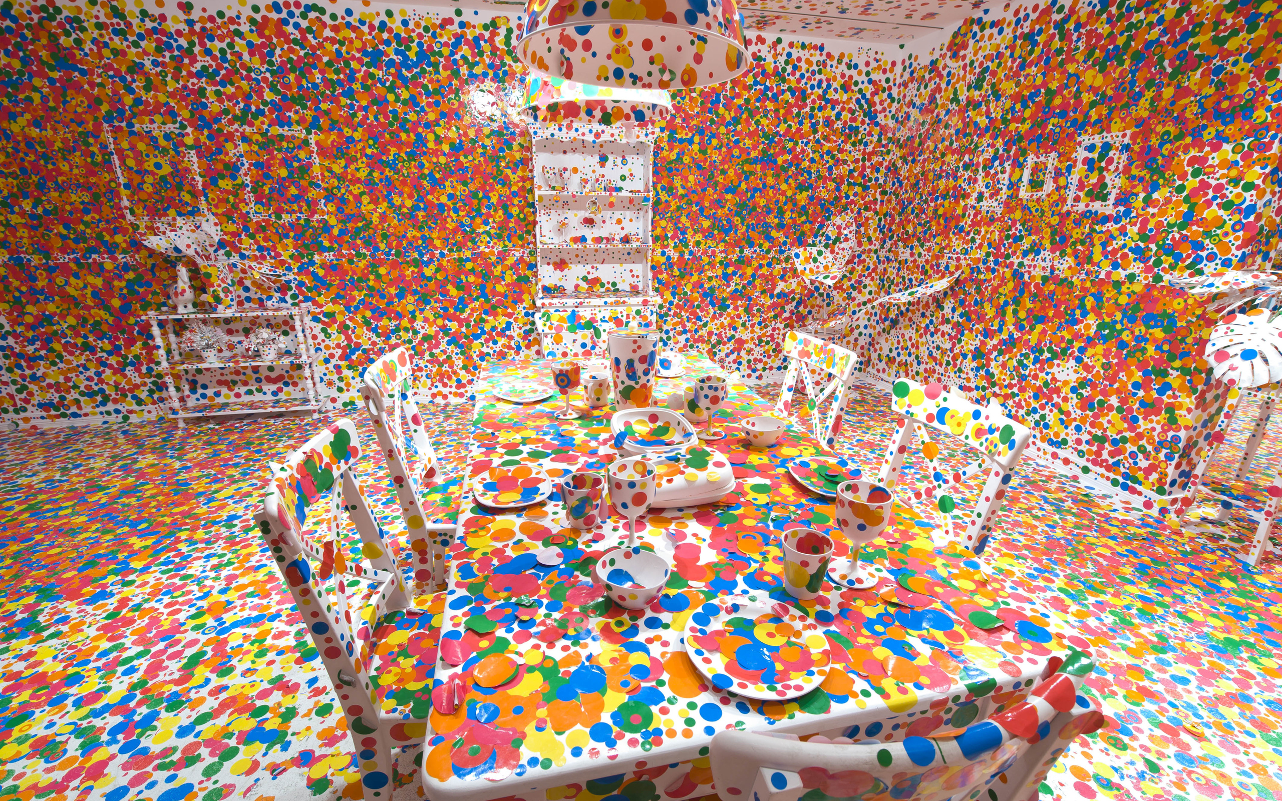 Yayoi Kusama Art Color Room Wallpaper And Pictures