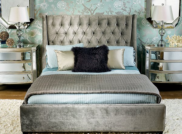 At Home   decorating Hollywood glam style bedrooms   vintage glam