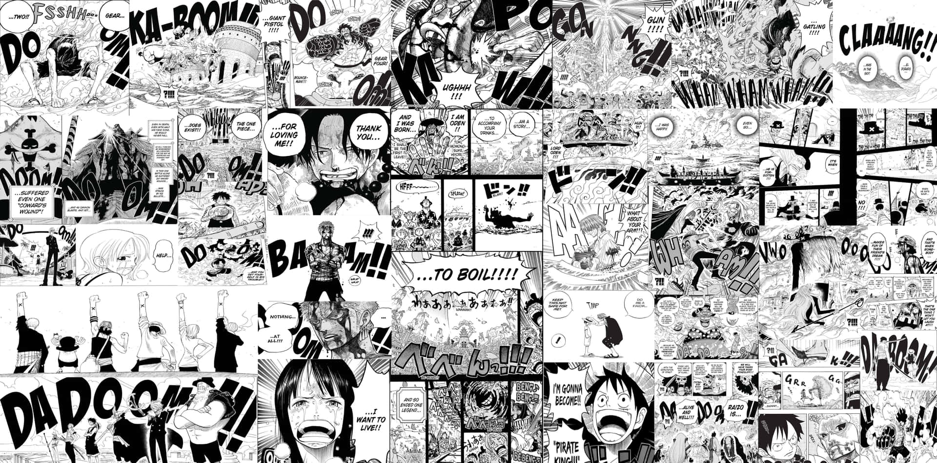 Caption Epic Showdown In One Piece Manga Wallpaper