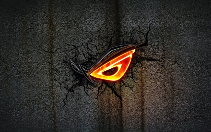 Logo Black Asus Wallpaper Cracks Dark Rog