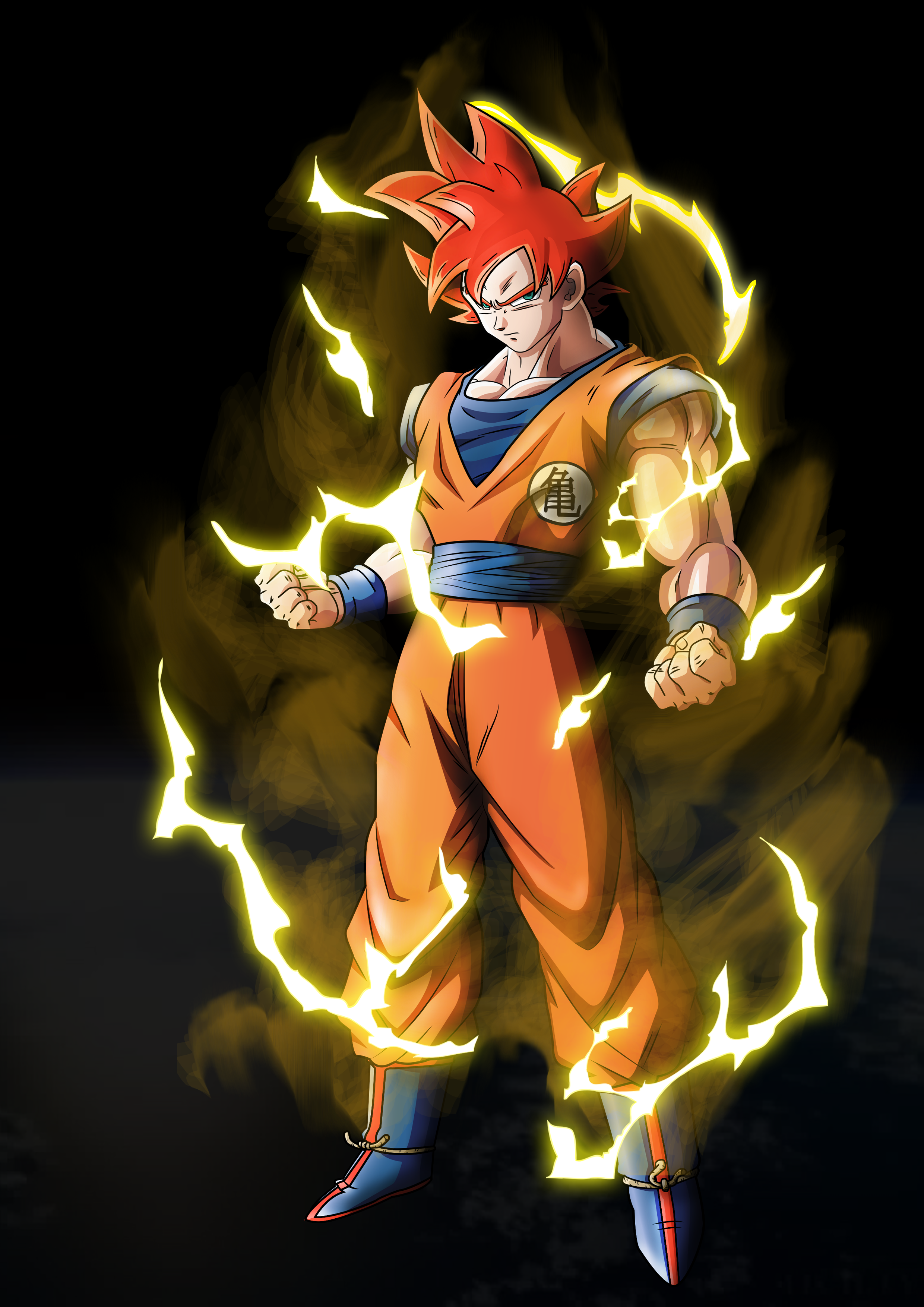 Goku God By Xyelkiltrox