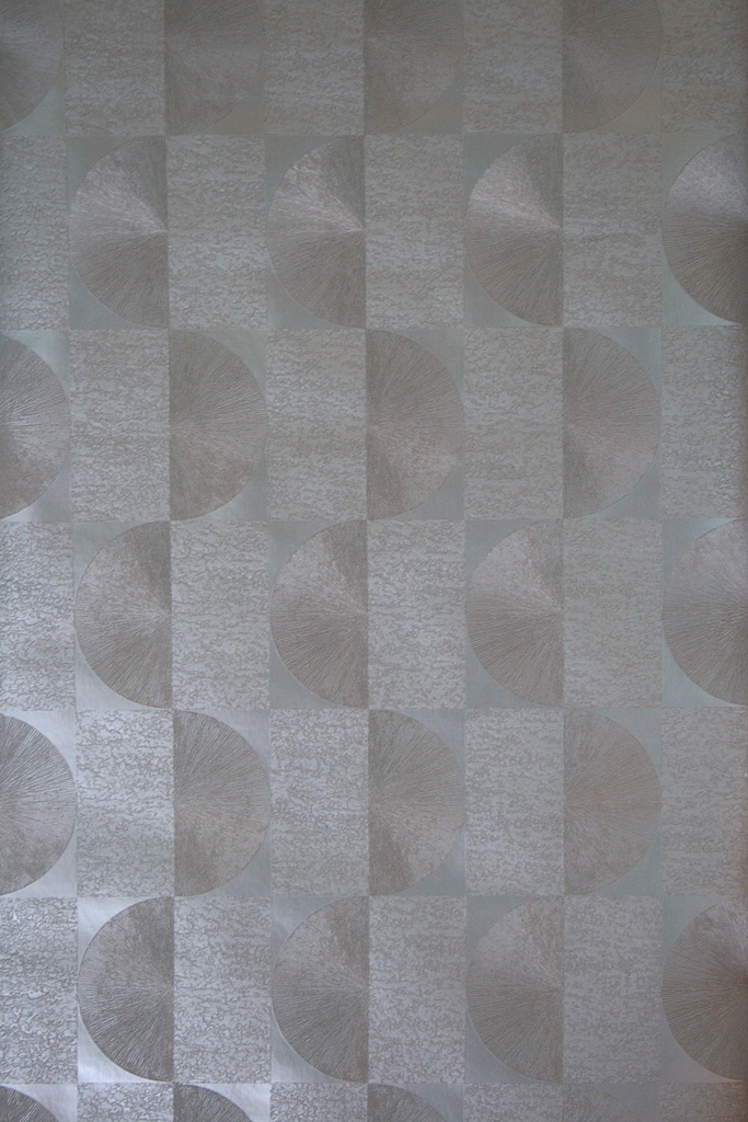 Metallic Silver Vinyl Wallpaper