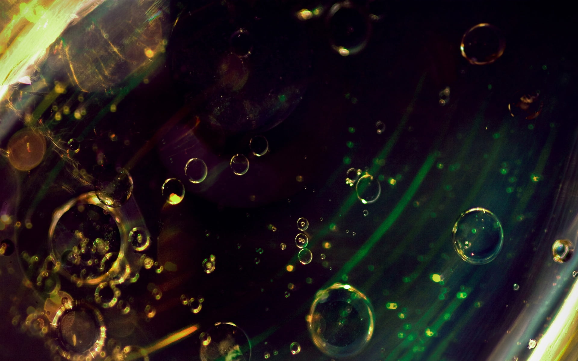 Green Bubbly Liquid HD Wallpaper