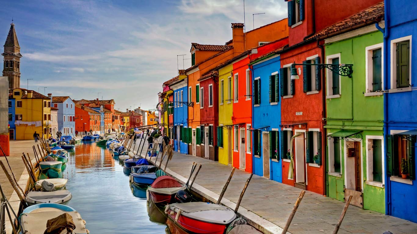 Burano In The Venetian Lagoon Italy Bing Wallpaper Sonu Rai