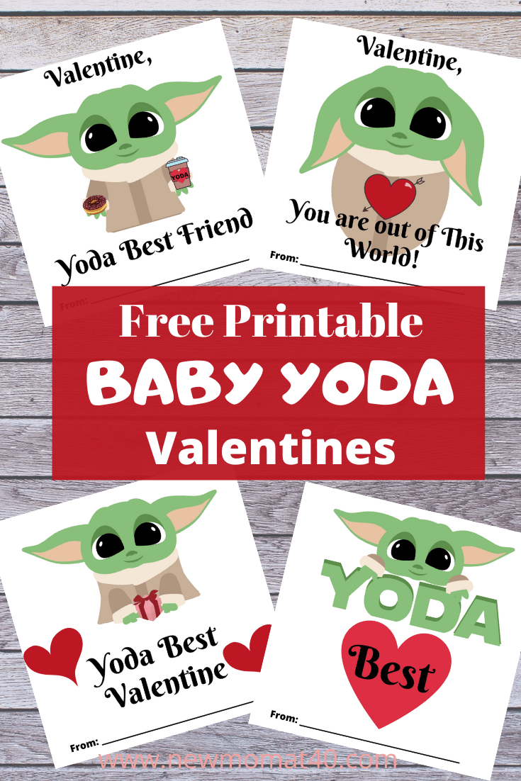 Free Printable Baby Yoda Valentines Valentines cards for kids