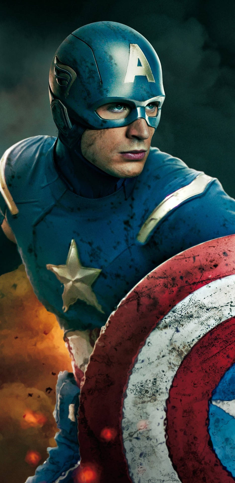Captain America Background Wallpaper