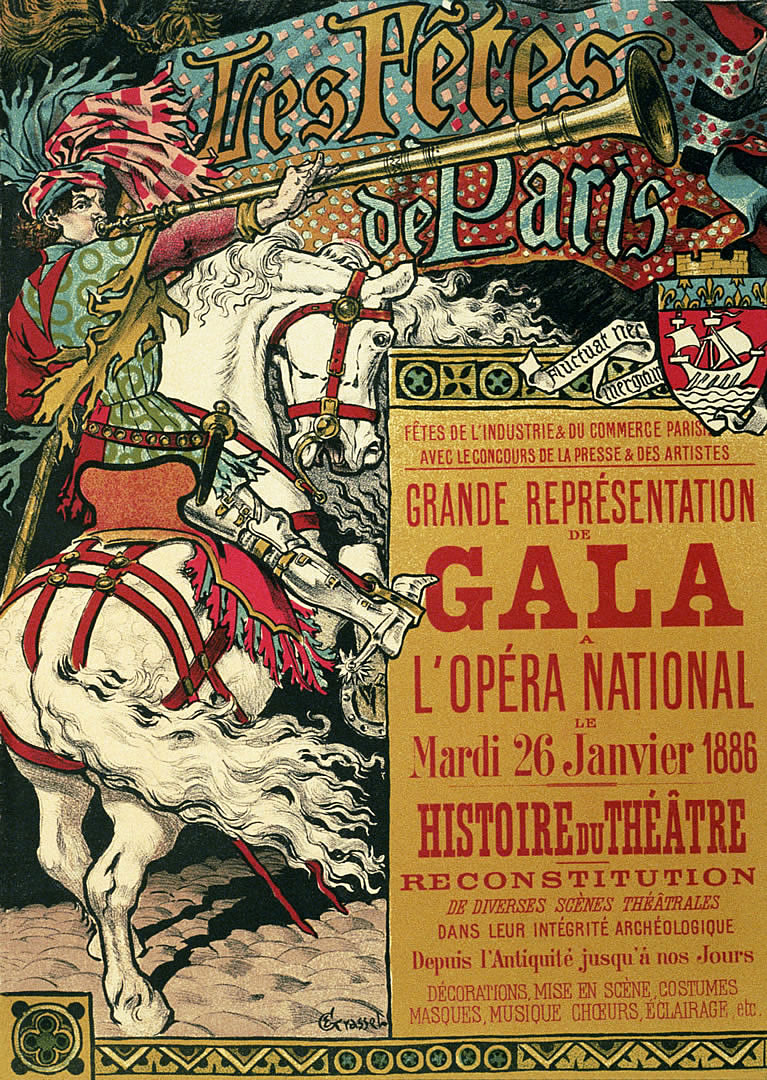 Les Fetes De Paris Vintage European Fine Art Posters Wallpaper Image