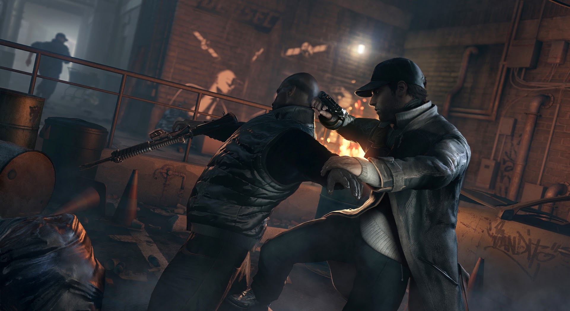 Watch Dogs Game Action Aiden Pearce Fighting HD 1080p