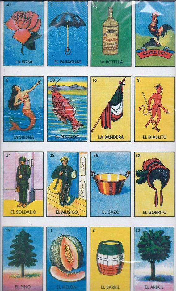 Loteria Mexican Bingo Cards Printable With Image