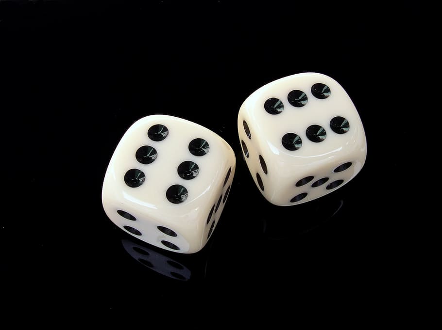HD Wallpaper Black And White Close Up Cube Dice Dices Gamble