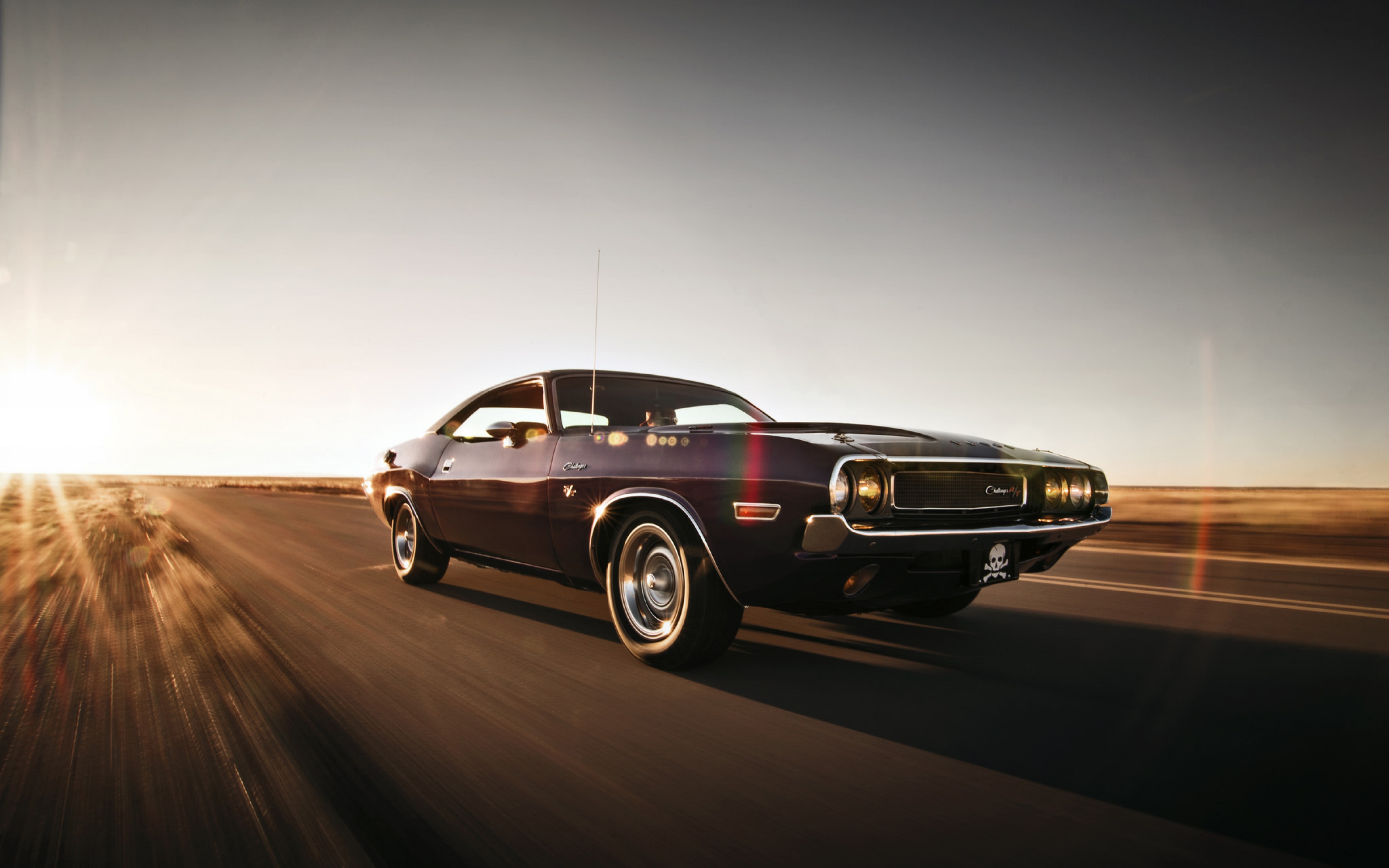Dodge Challenger In Desert Speed Car HD Wallpaper