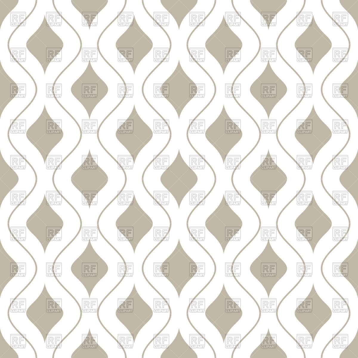 White And Beige Seamless Wallpaper With Wavy Lines Background