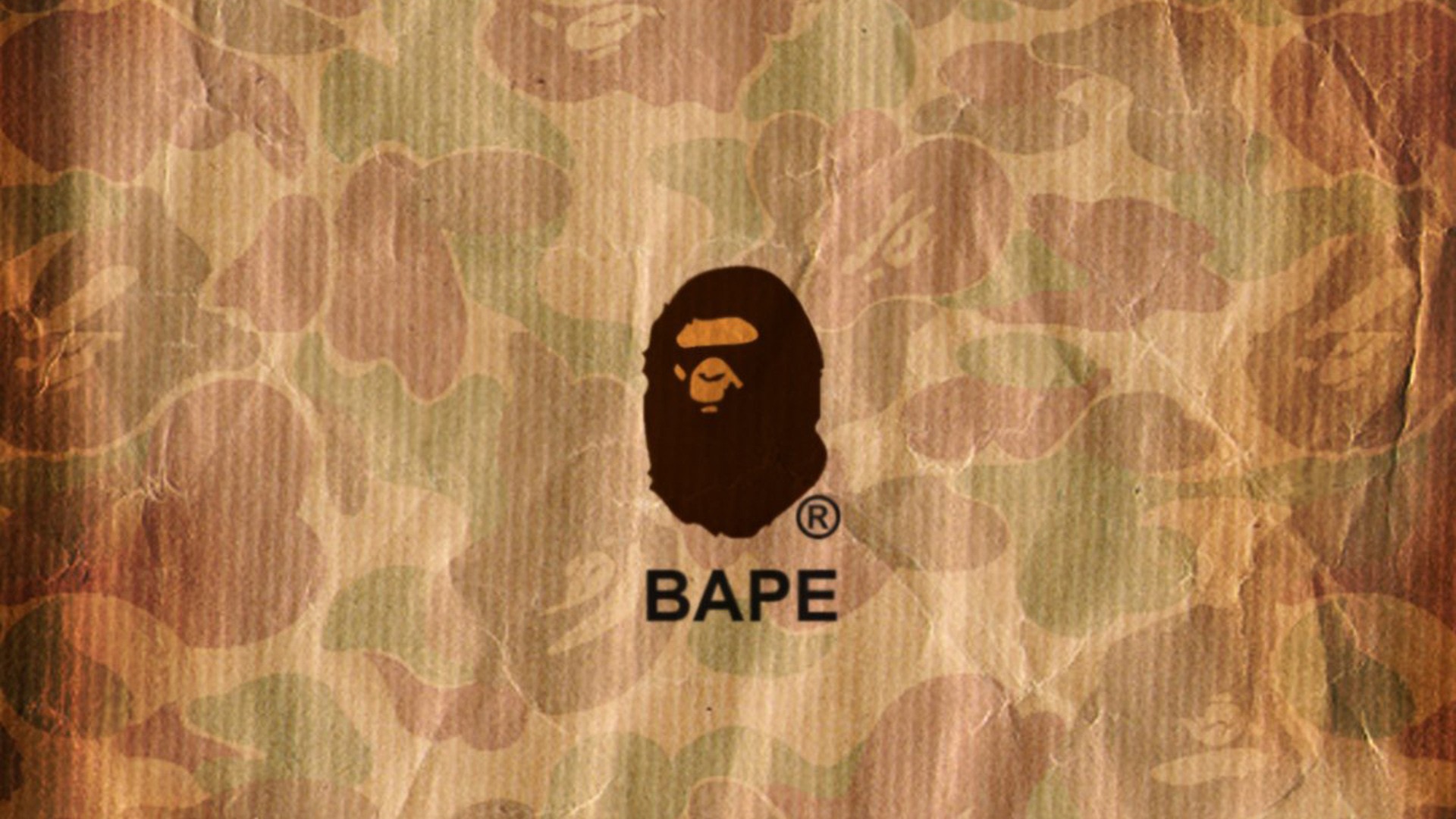 Bape Logo Camo HD Blue Live Wallpaper