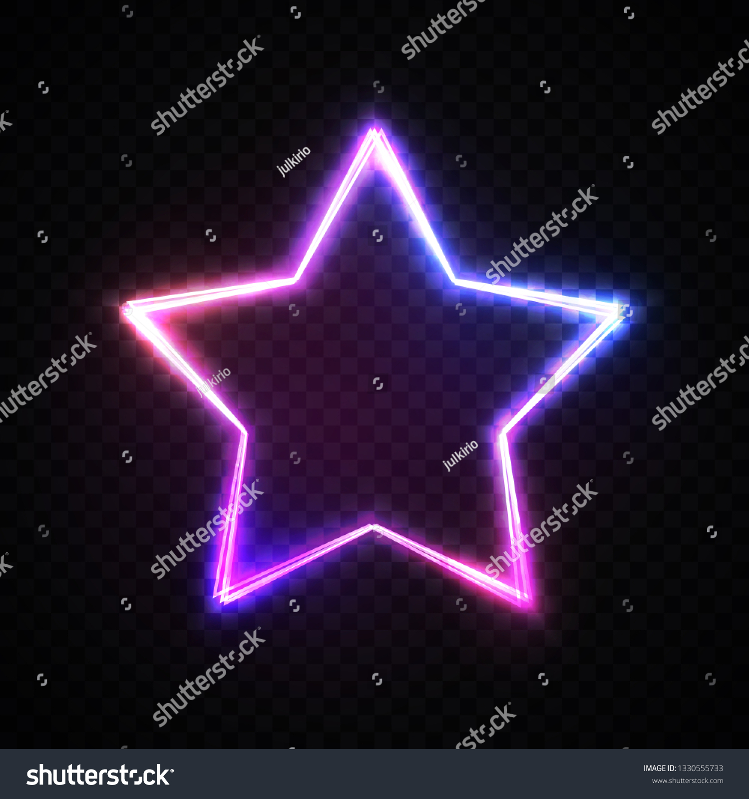 Colorful Stars Background On Transparent Backdrop Stock Vector