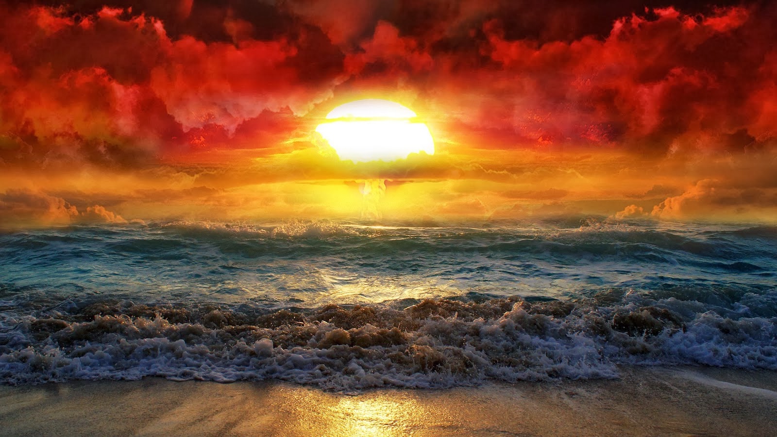 Beach Sunset HD Wallpaper Top Desktop Background Widescreen