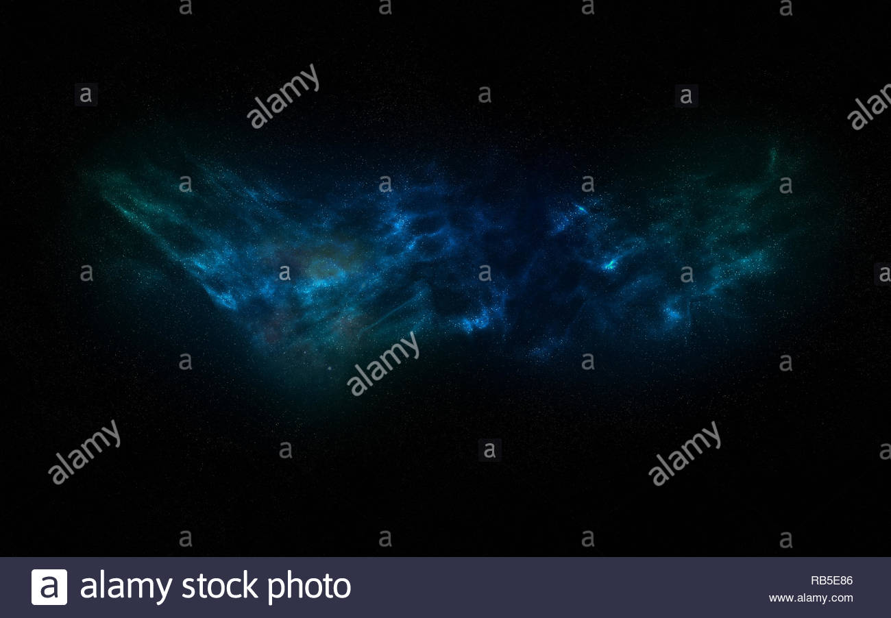 Abstract Fanciful Dark Space Nebula Starry Night Sky Galactic