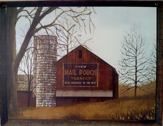 Billy Jacobs Picture Plaque Featuring A Beautiful Mail Pouch Barn