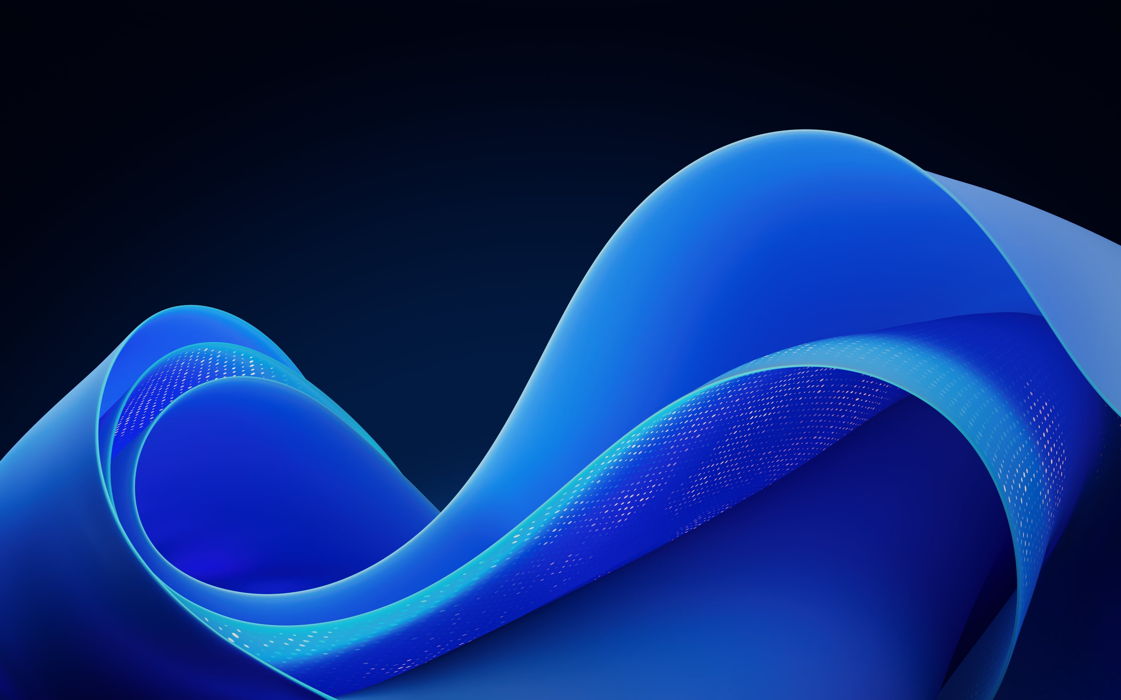 Abstract blue wave on a dark background