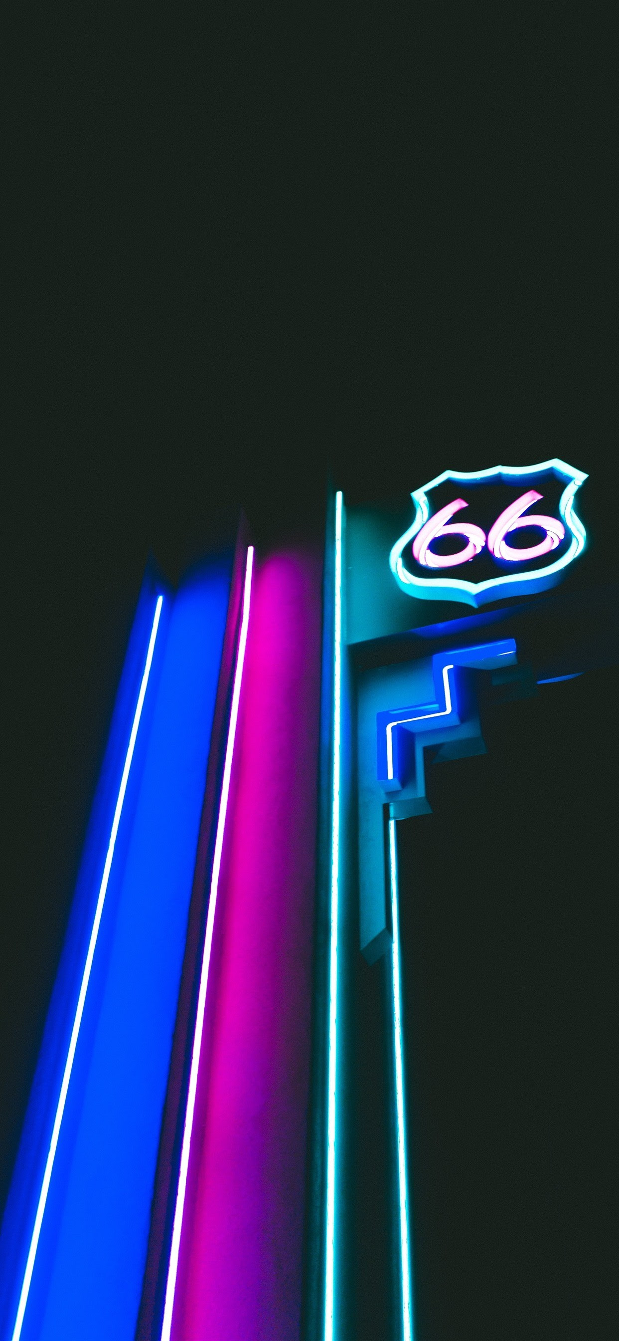 Aesthetic Neon Blue Wallpaper iPhone
