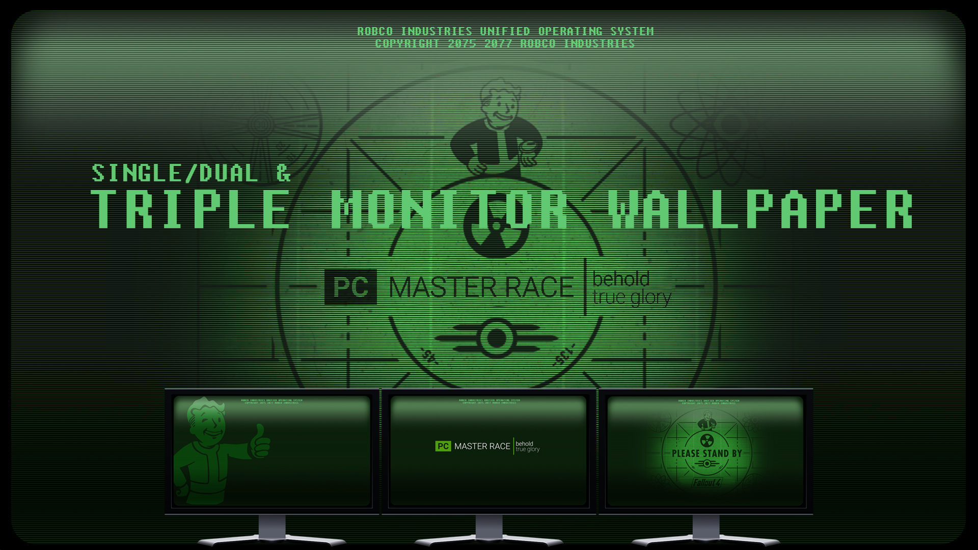 Fallout Single Dual Triple Monitor Wallpaper By foxgguy2001 On