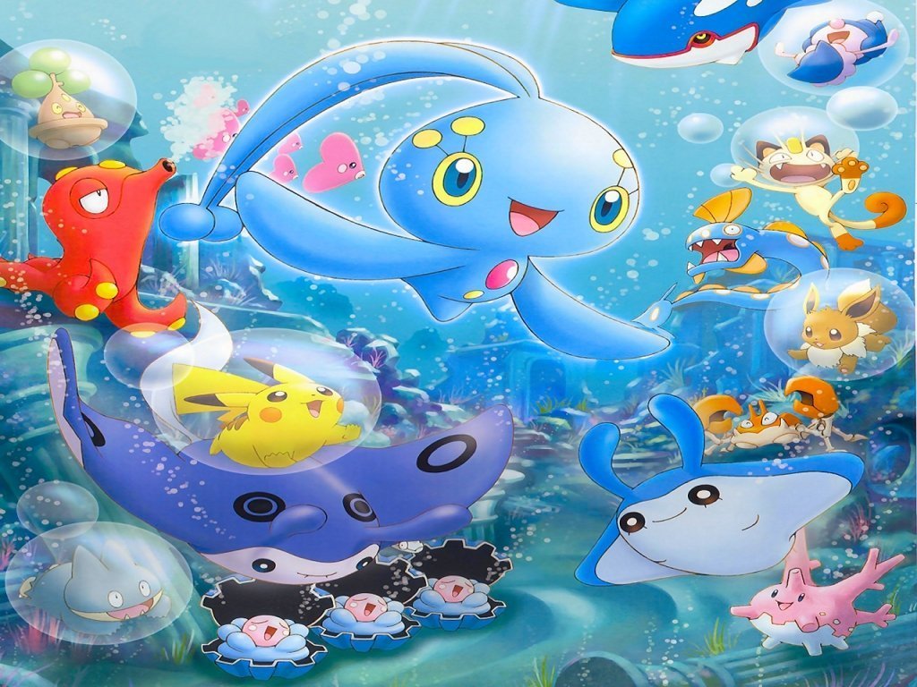 Manaphy And Friends Water Pokemon Club Wallpaper