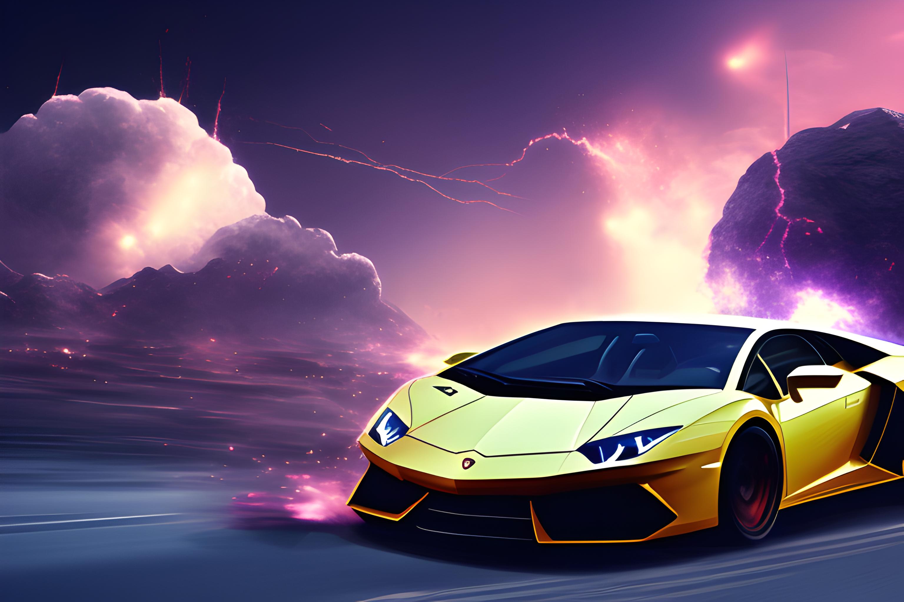 Lamborghini Drifting Wallpaper Ai