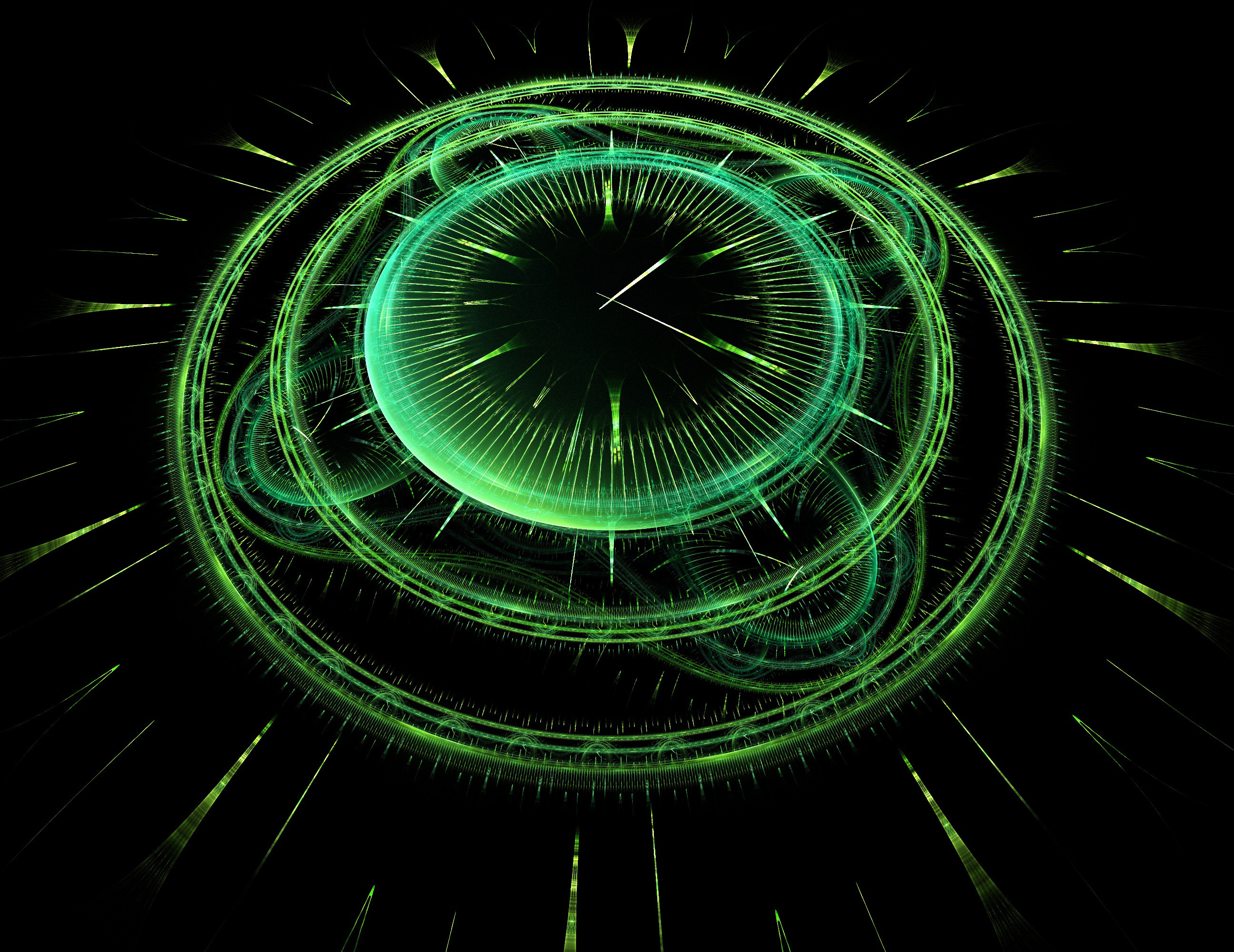 Time Clock Fractal Laptop Full HD 1080p 4k Wallpaper