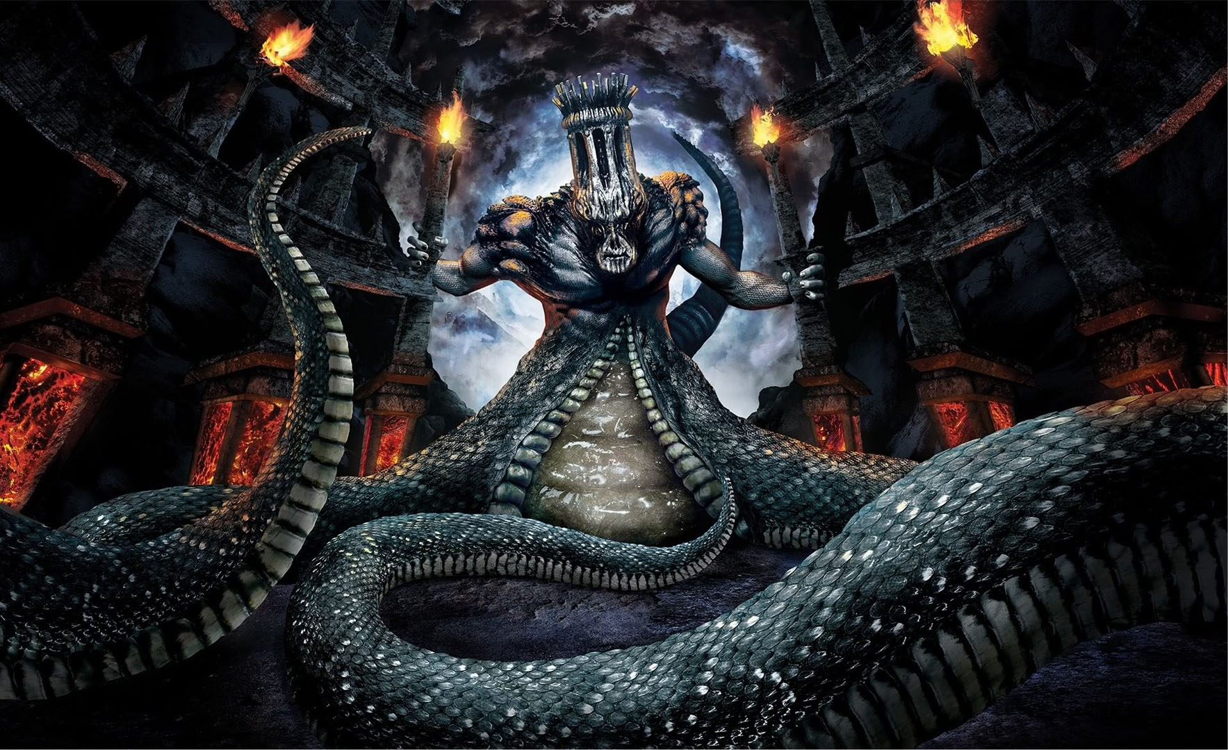 Snake Devil Boss Dantes Inferno Wallpaper