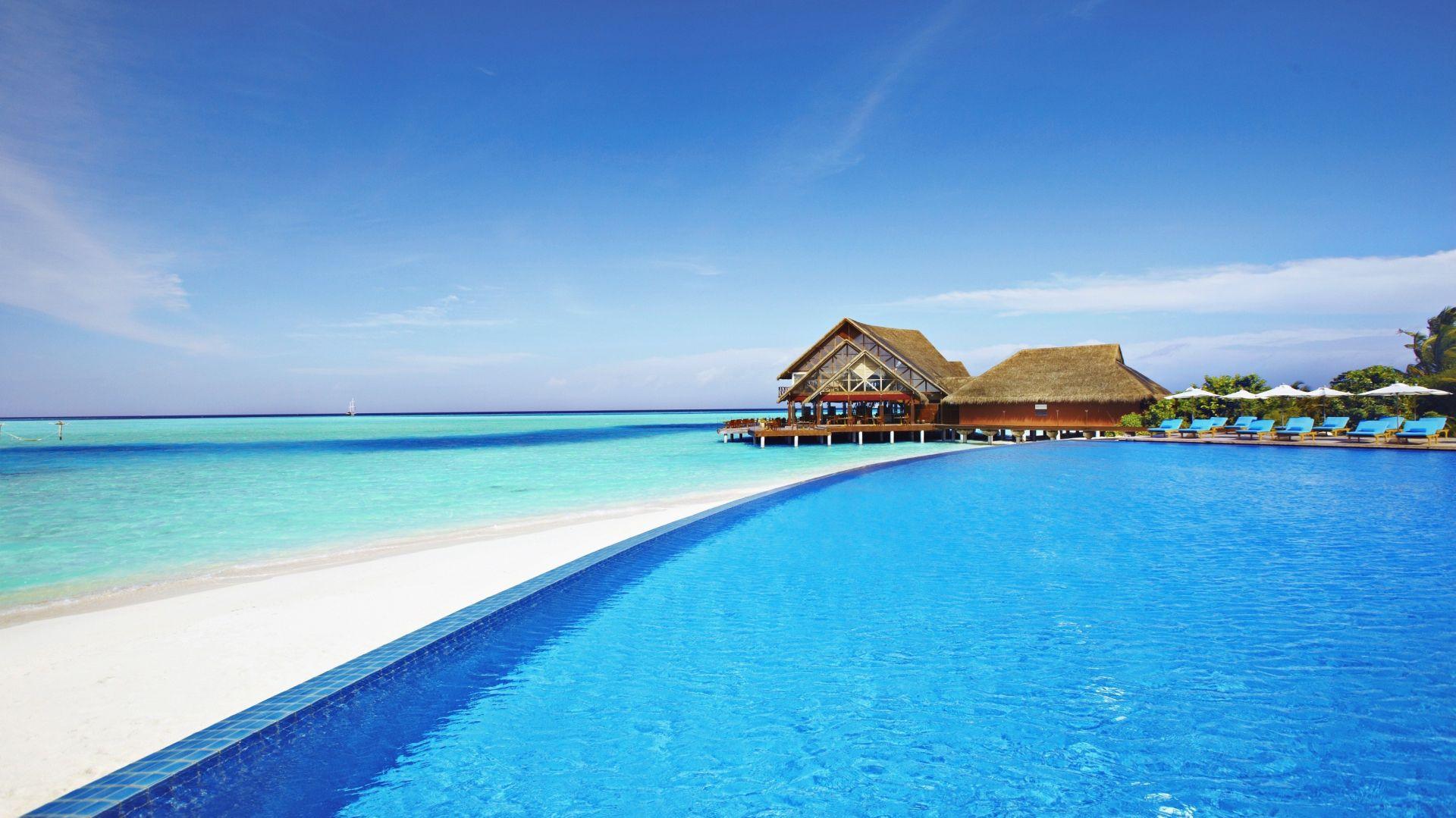 Desktop Wallpaper Maldives Tropical Sea Beach HD Image Picture
