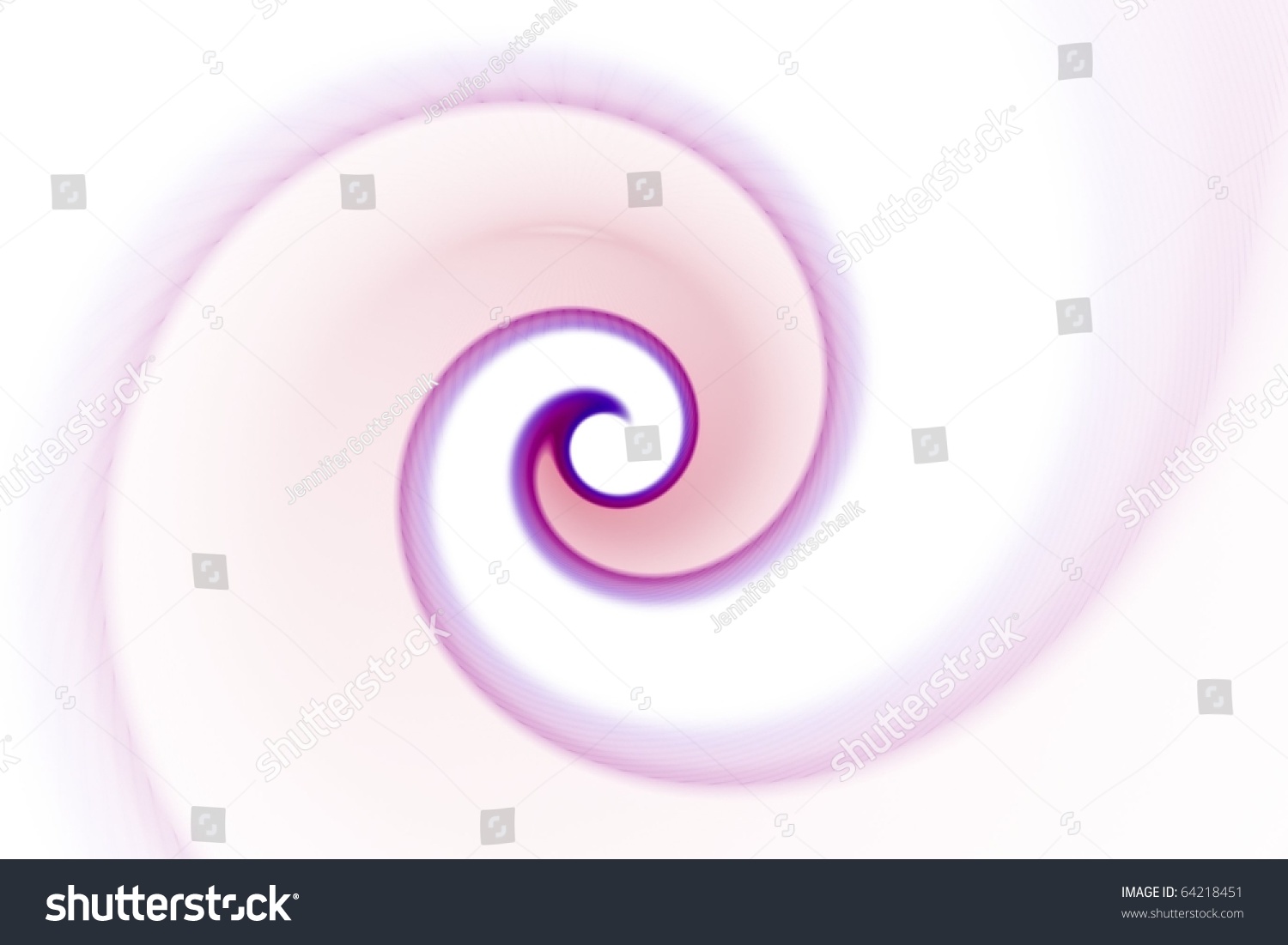 Shocking Pink And Purple Abstract Spiral On White