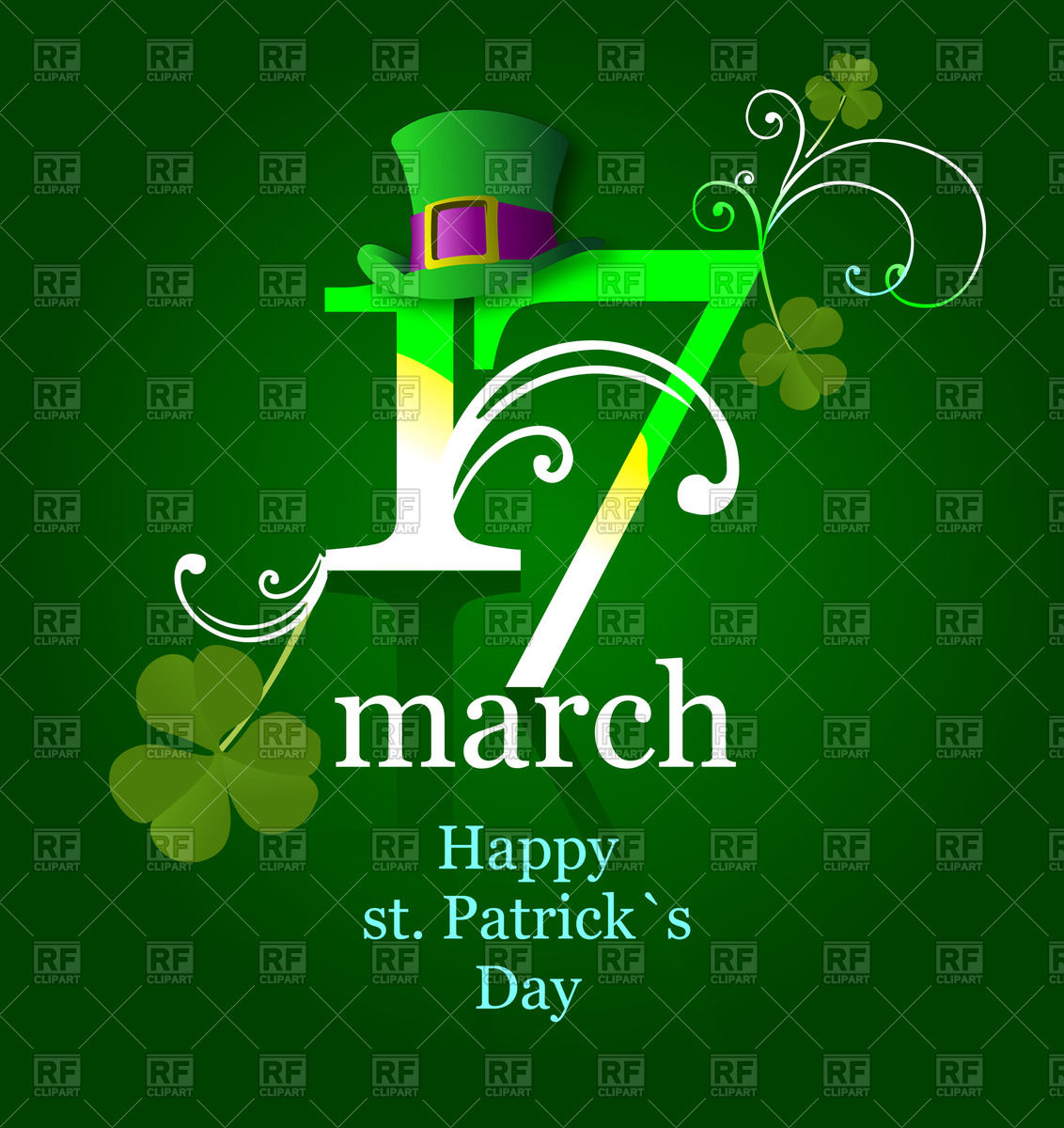 March St Patrick S Day Poster Vector Image Of Background