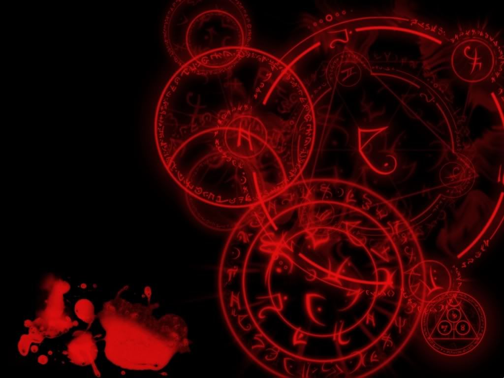 Animated Blood Quotes Pentagram Background Wallpaper
