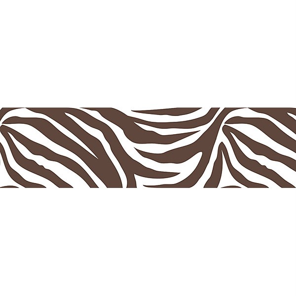 Brown Zebra Print Removable Sticker Wall Border Animals Wallpaper