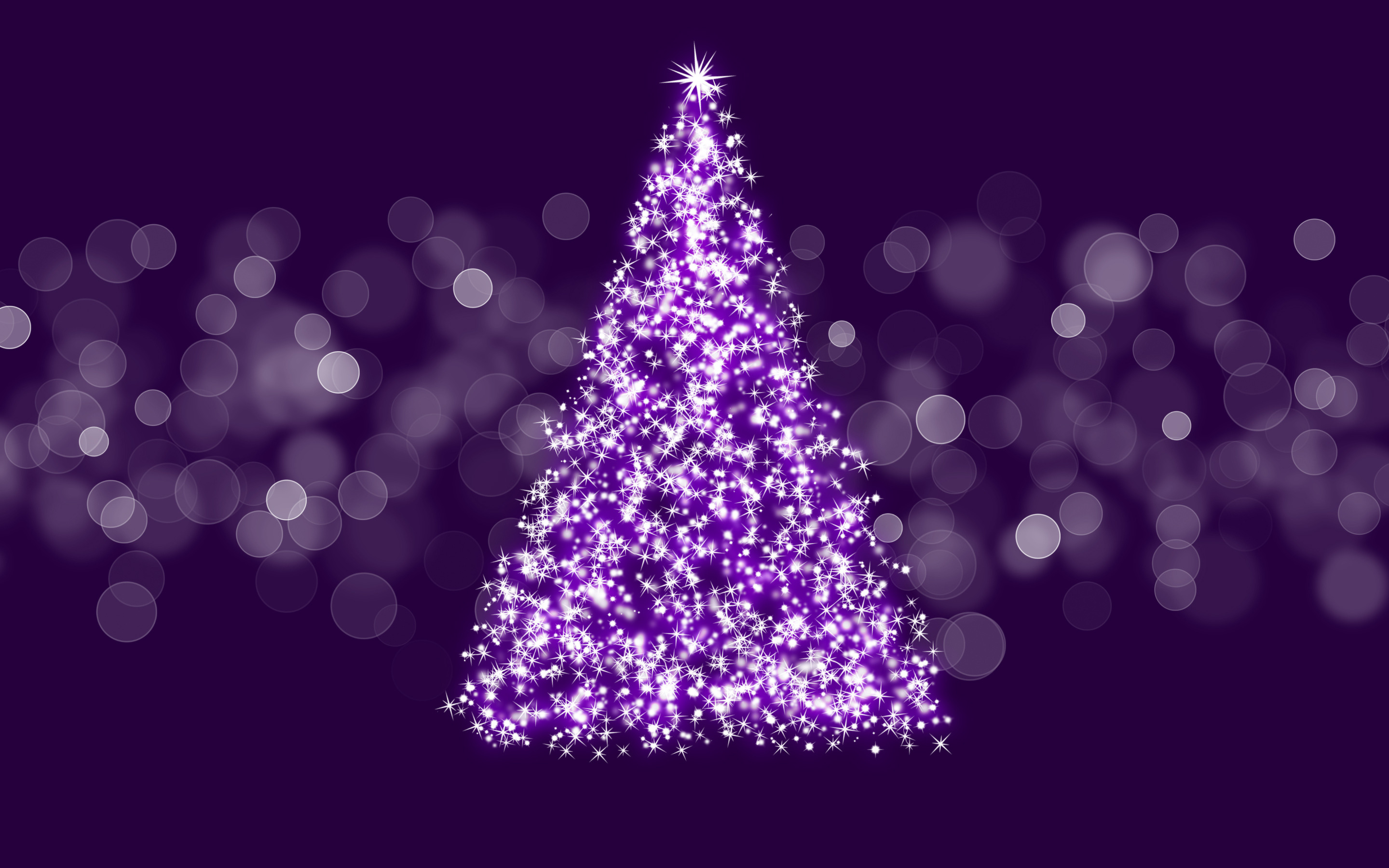 Purple Christmas Tree Wallpaper Image